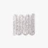 Curved, terrazzo-style Bandy soap dish and coaster in speckled white, designed for elegance and functionality in the home