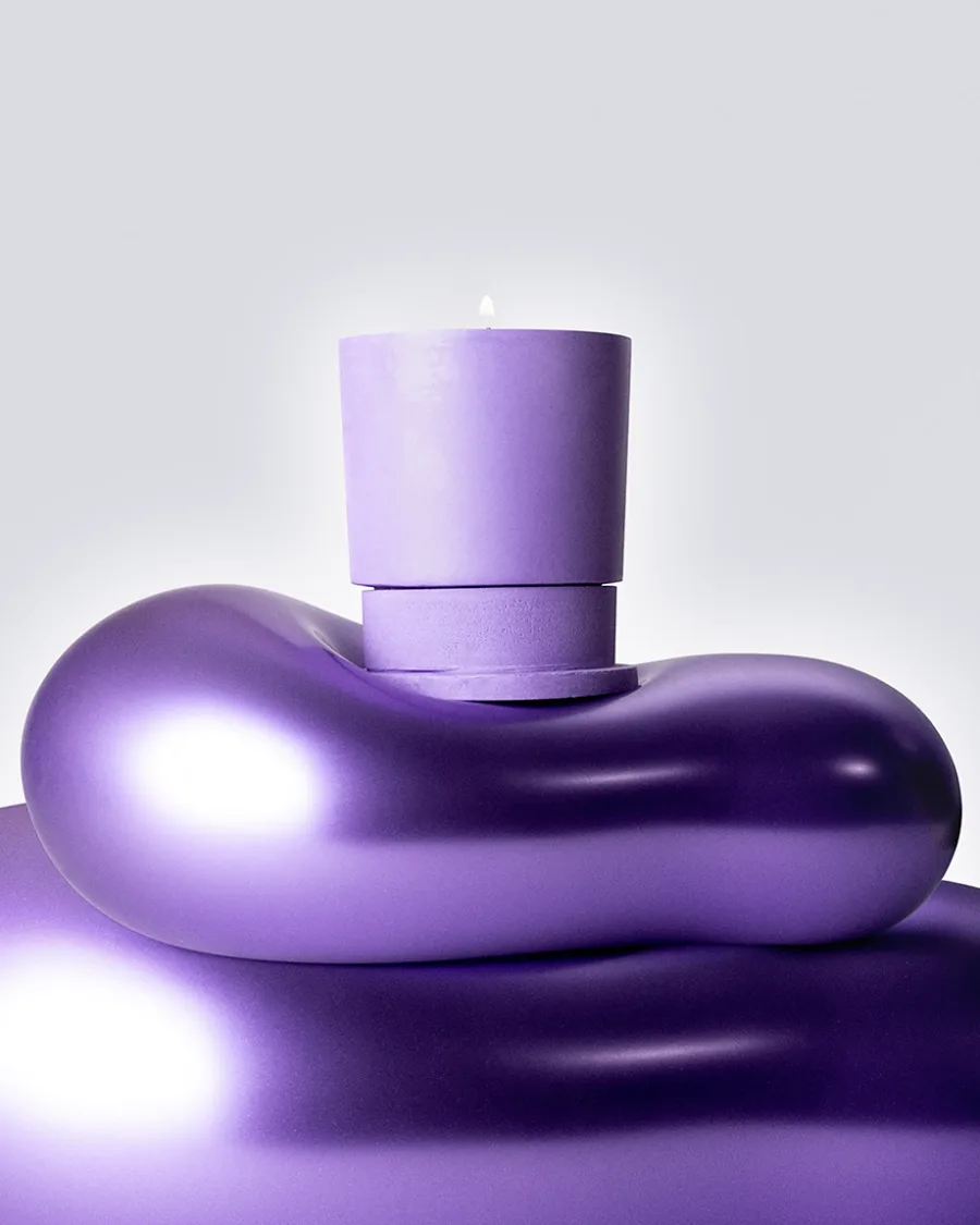 Plant-Based Scented Candle "PURPLE HAZE" Fig and Vetiver, 185g