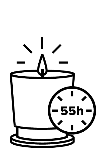 Up to 55H burning time
