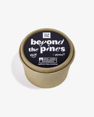 Beyond the Pines Poly candle refill 185g – closed container by Hank Brussels