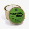 Matcha Mint Poly candle refill 185g – open container with fresh green wax by Hank Brussels